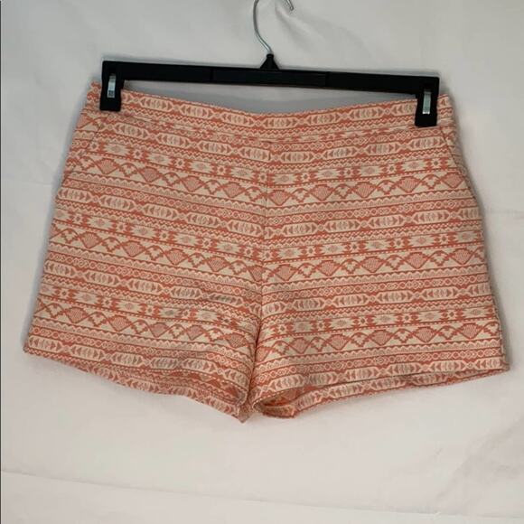 Peach & Cream Tribal Striped Shorts - Picture 1 of 8